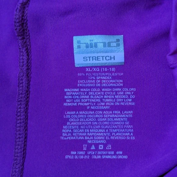 HIND purple athletic tennis golf skirt SKORTS, size extra large, XL NEW nwt - Picture 3 of 6